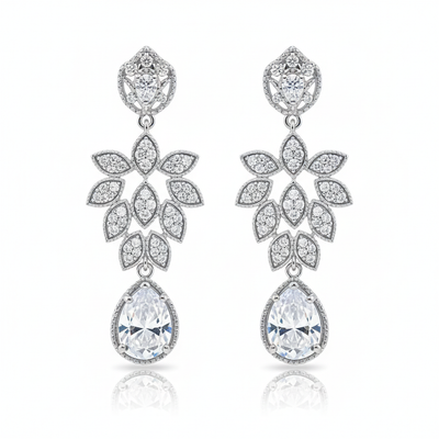 Rhodium Plated Earrings