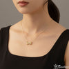 Golden Harmony Bow Necklace