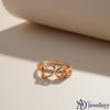 Double Heart Pavé Accent Ring
