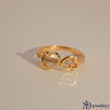 Double Heart Pavé Accent Ring