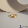 Dainty Oval Pavé Adjustable Ring
