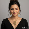 Antique Gold-Plated Lakshmi Pendant and Earring Set