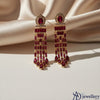 Crimson Cascade Chandelier Earrings