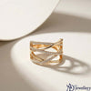Criss-Cross Pave Ring