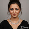 Crystal Bloom Drop Necklace Set
