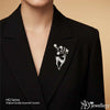 Crystal Reindeer Blossom Brooch