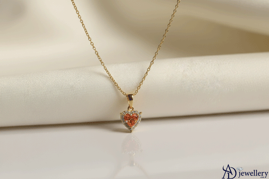 Cupid's Ember Heart Necklace