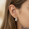 Dainty Pave Bow & Pear Cut Earrings