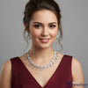 Elegant Stone-Studded Necklace and Earring Set