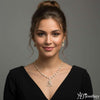Elegant Teardrop Crystal Necklace Set
