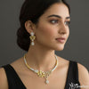 Elegant Two-Tone American Diamond Choker Necklace Set