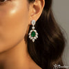 Emerald & Marquise Crystal Drop Earrings