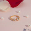 Cuff Heart Rings ADjewellery - Shop American Diamond Jewellery Online at Best Prices