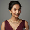 Ethereal Bloom Diamond-Simulant Necklace and Earring Set