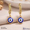 Evil Eye Gold Hoop Earrings