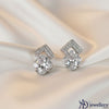 Geometric Cushion-Cut Zirconia Studs