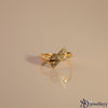 Geometric Interlocking Diamond-Accent Gold Ring