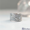 Glimmering Cascade Diamond Statement Ring