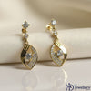 Glimmering Marquise Drop Earrings (Gold-Tone)