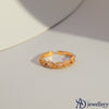 Gold Crown Wave Adjustable Cubic Zirconia Ring