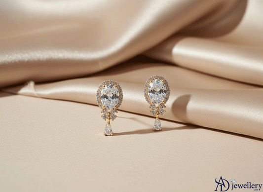 Golden Empress Halo Drop Earrings