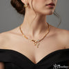 Golden Petal Grace Necklace Set