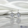 Grand Oval Halo Drop Earrings