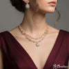 Lustrous Teardrop Elegance Necklace Set