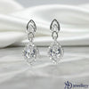 Marquise Halo Drop Earrings
