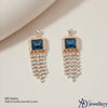 Midnight Sapphire Fringe Drop Earrings