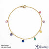 Multi Charm Gold Bracelet