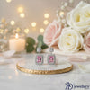 Pink Prism Frame Drop Earrings