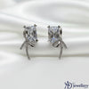 Regal Bow & Emerald Cut Studs