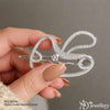 Rhinestone bunny hair clip