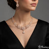 Rose Aura Circle Drop Necklace Set