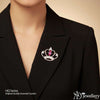 Royal Heart Crown Brooch
