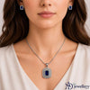 Sapphire Halo Pendant