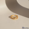 Serpentine Sparkle Crisscross Ring