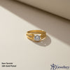 Solitaire Crystal Gold Ring