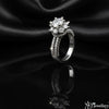 Starburst Flower Diamond Engagement Ring
