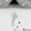 Starburst Flower Diamond Engagement Ring