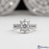 Starburst Flower Engagement Ring