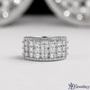 Three-Row Pave Ring