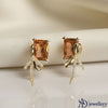 Topaz Kiss Ribbon Earrings