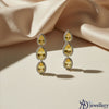 Triple Citrine Teardrop Dangles